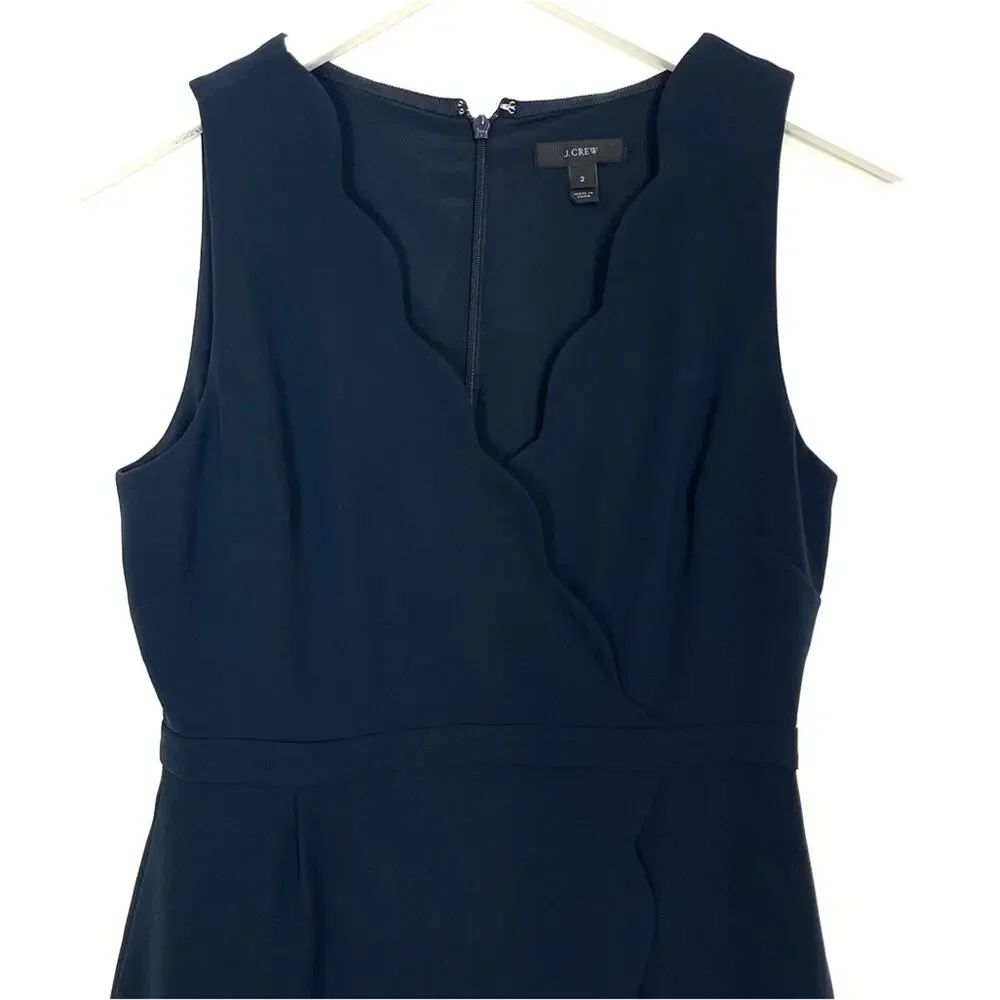 J. Crew Scallop Crepe Sheath Dress